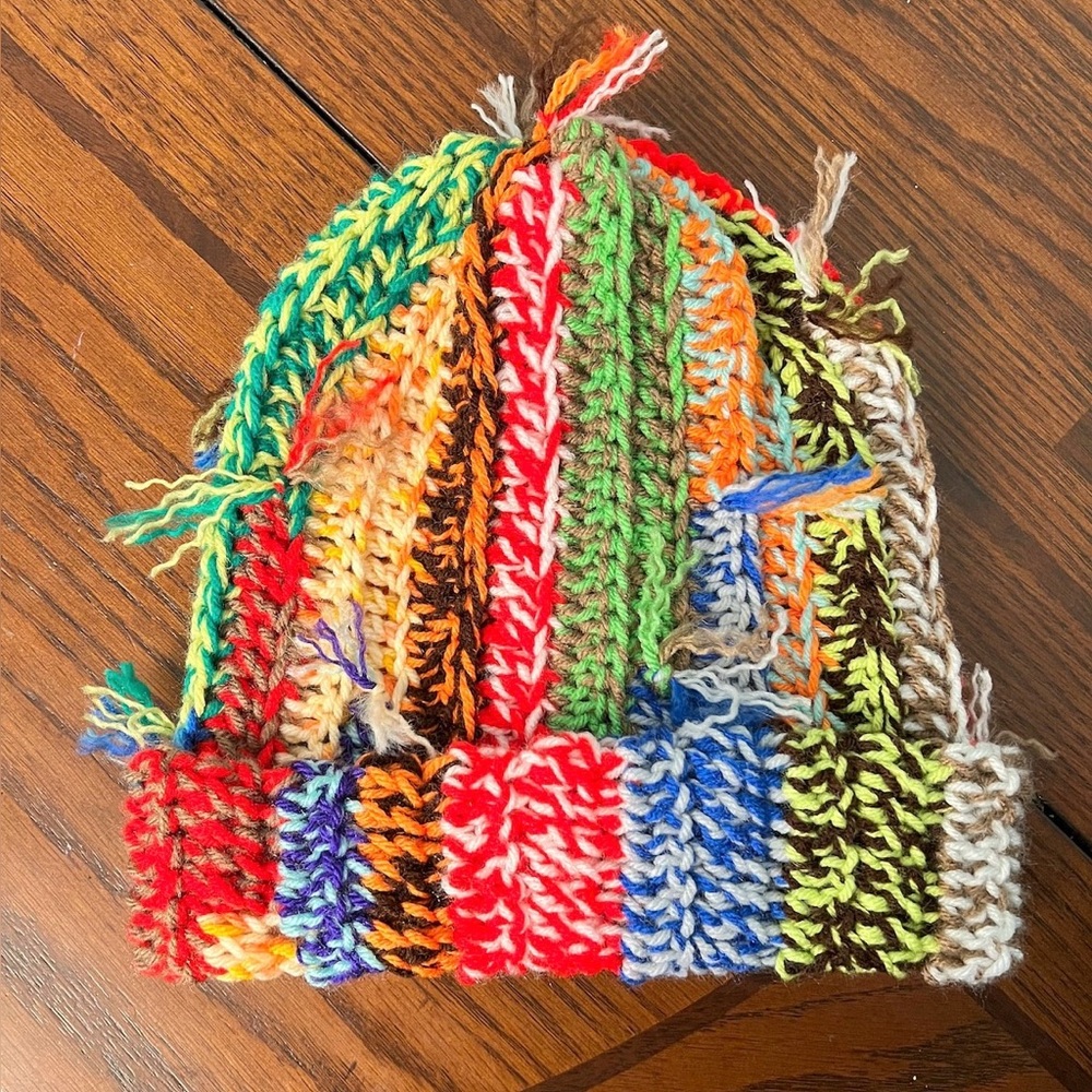 Handmade knit beanie